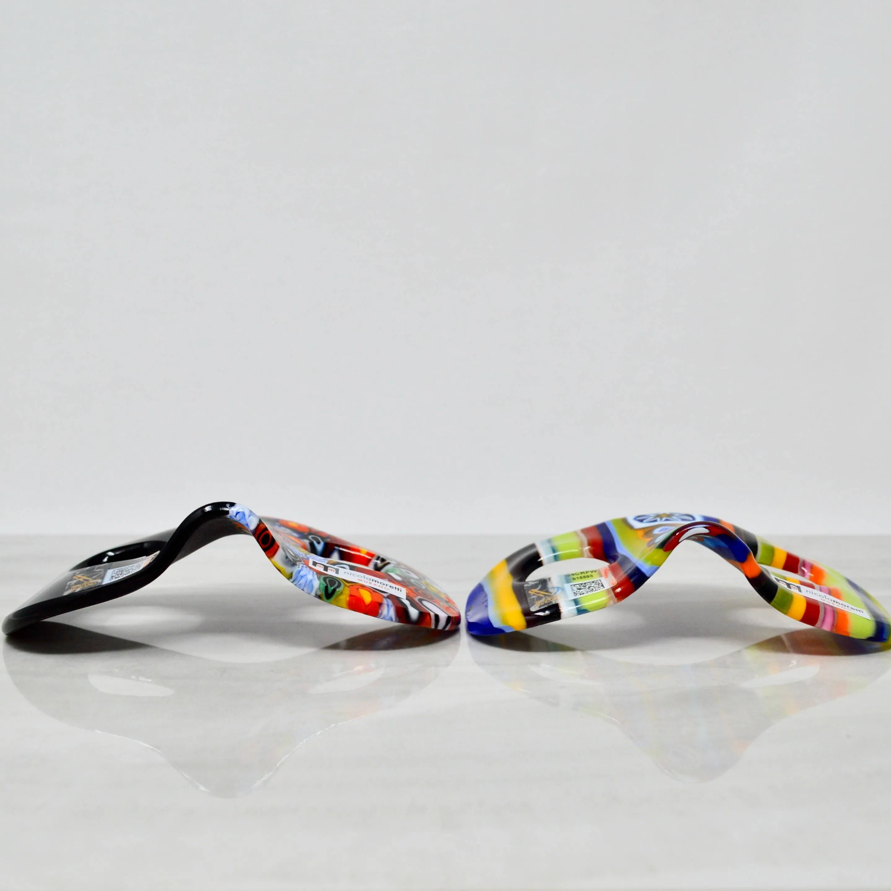 Murano Glass Millefiori Contemporary Art Mask, Made In Italy