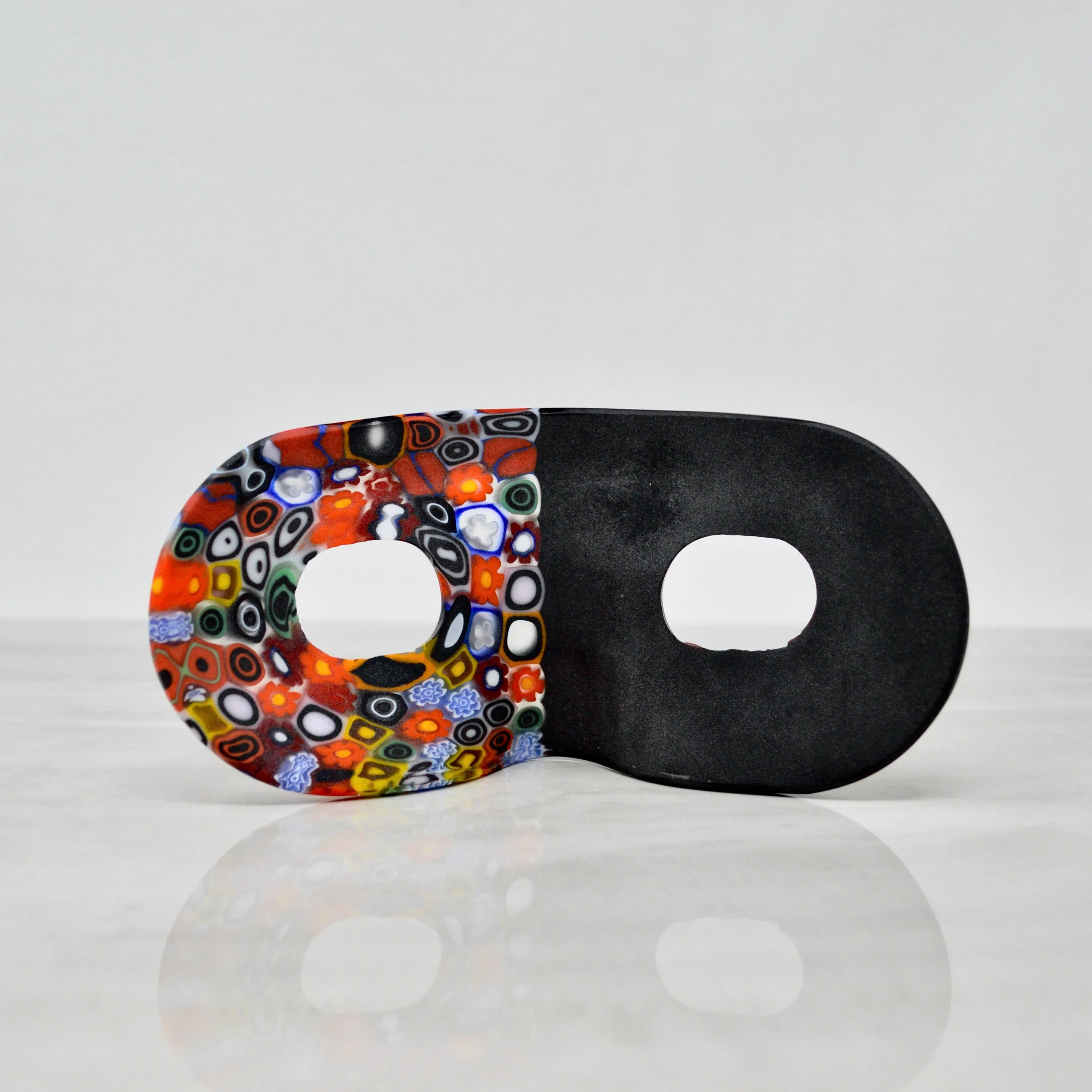 Murano Glass Millefiori Contemporary Art Mask, Made In Italy