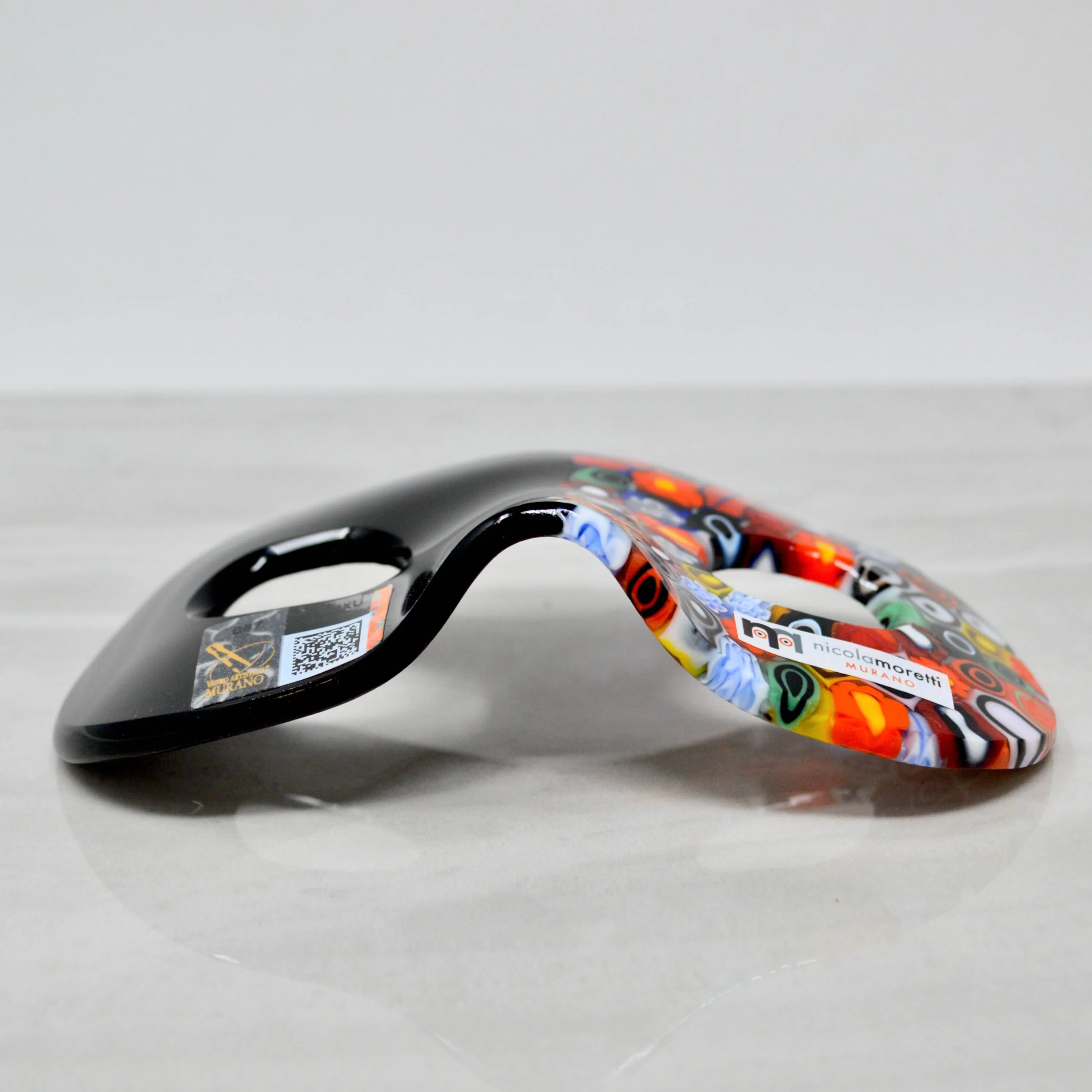 Murano Glass Millefiori Contemporary Art Mask, Made In Italy