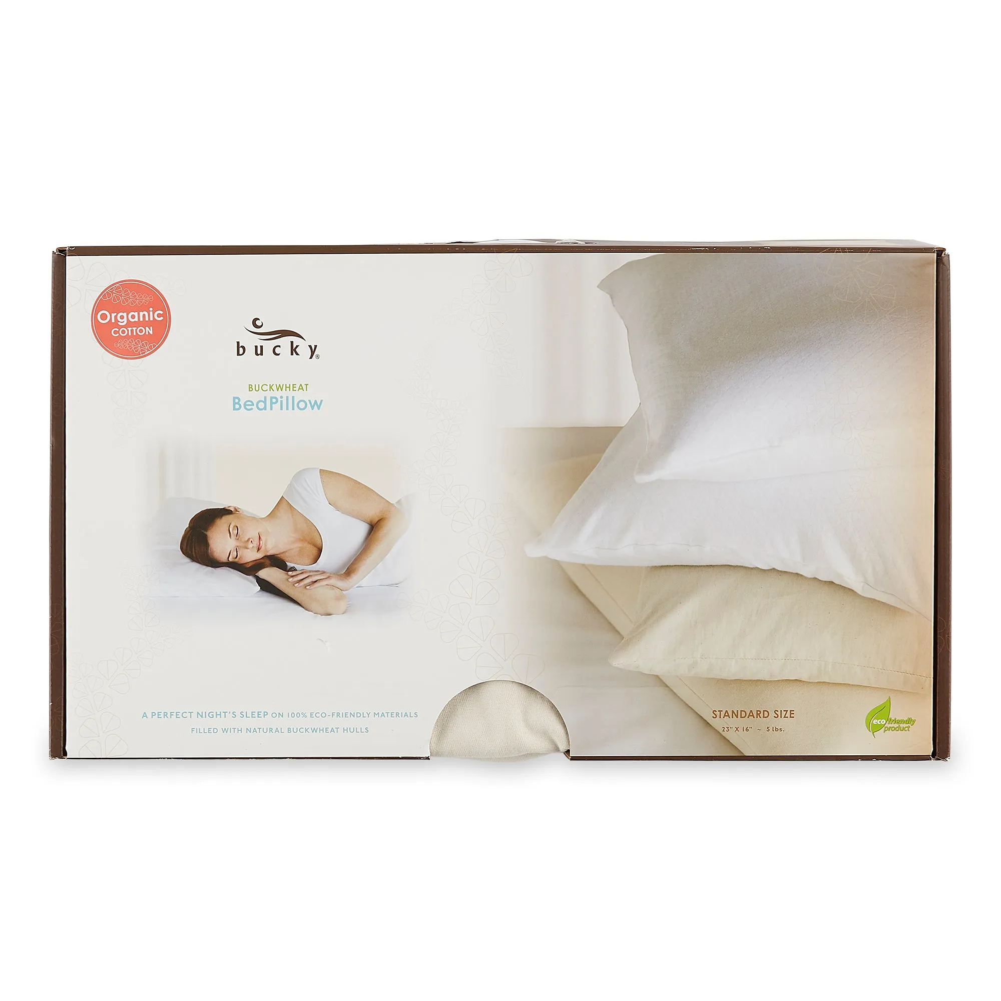 Organic Natural Cotton Buckwheat Bed Pillow