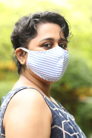 Oxford Stripe - Two Ply Reusable Cloth Mask