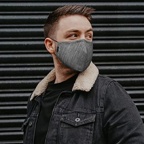 OxiClear Handloom Linen Anti-Pollution Face Mask, 3-Layer Super Breathable, Washable & Reusable (Pack of 7)