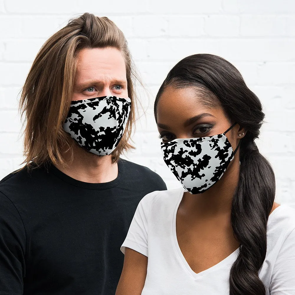 Personalized Adult Protective Cloth Face Mask - Cow Print Pattern