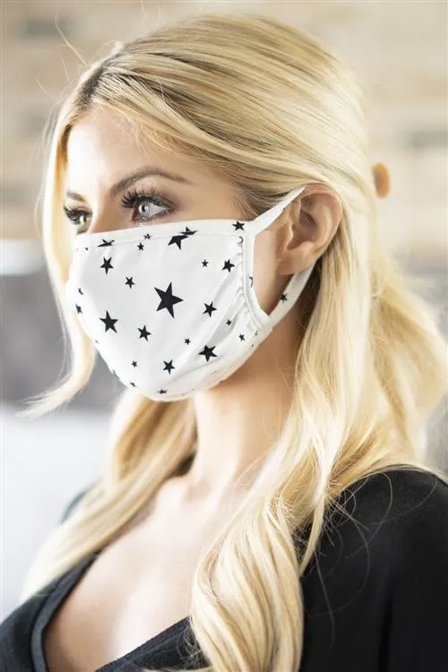 Pre-Order Mother/ Daughter Matching Fashion Face Mask Ivory Star
