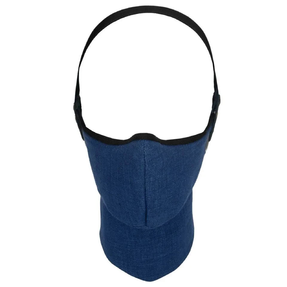 Rare Bird London MKII Linen Summer Face Pollution Mask - Blue