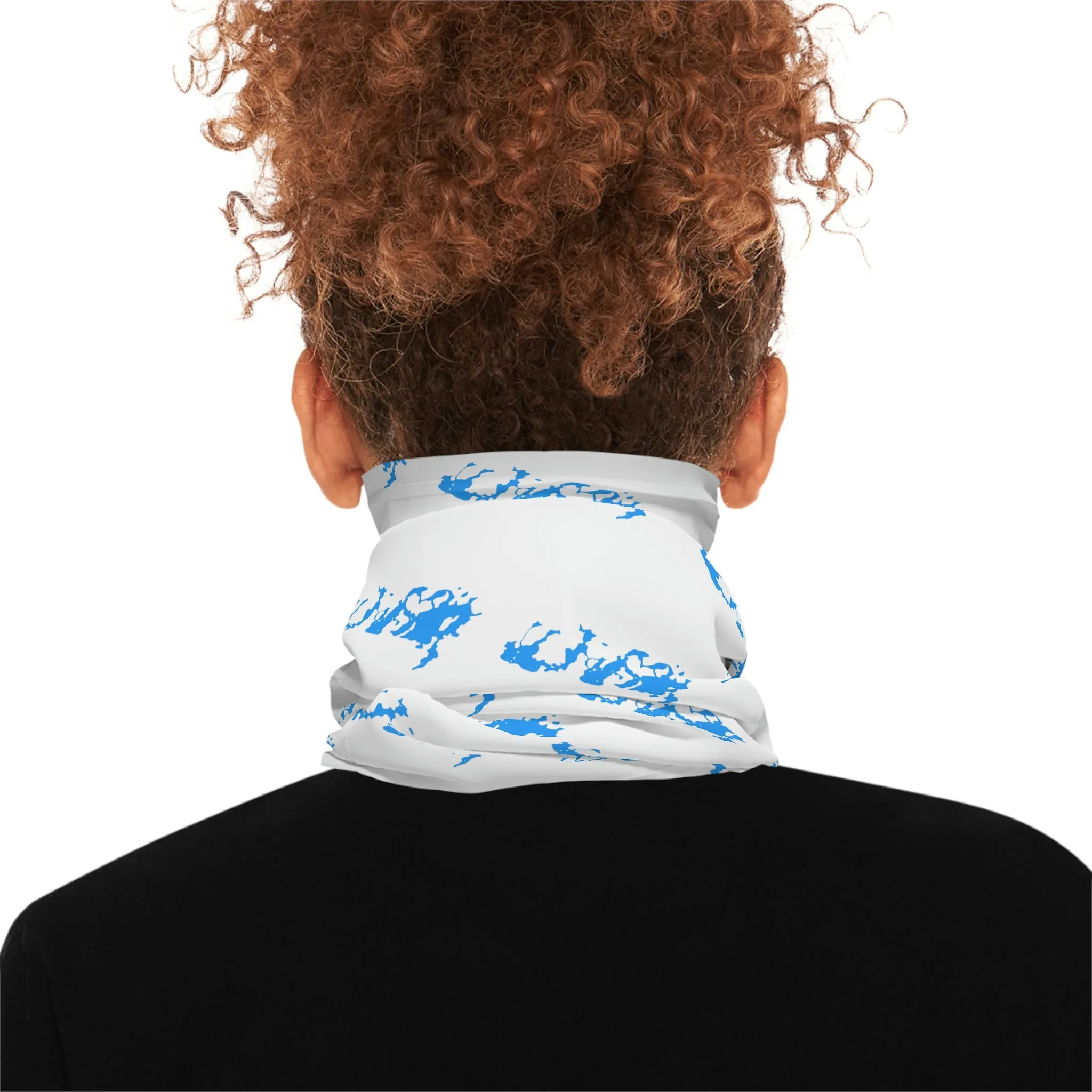 Summer Weather  - Lake Vermilion - MN - Pattern - Fishing / Boating Lightweight Neck Gaiter - White