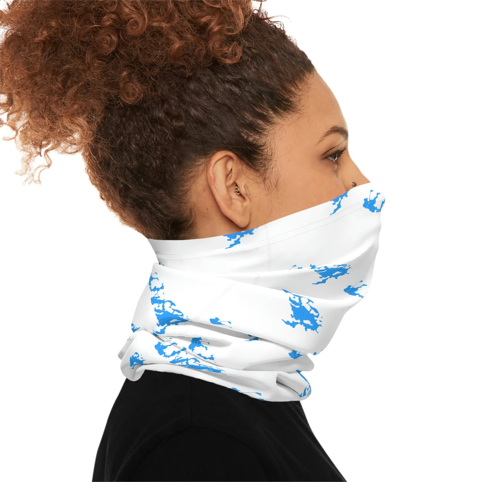 Summer Weather  - Lake Vermilion - MN - Pattern - Fishing / Boating Lightweight Neck Gaiter - White