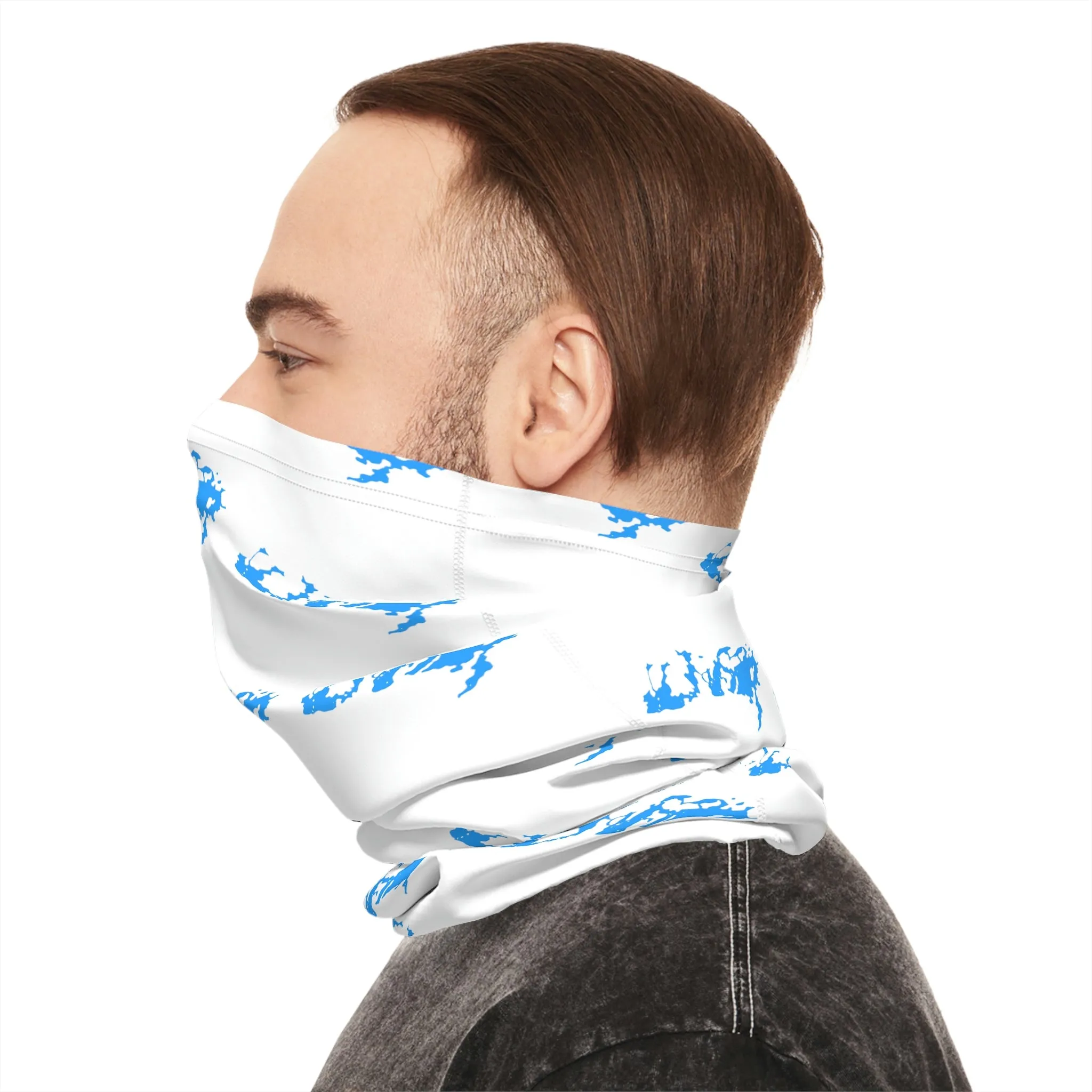 Summer Weather  - Lake Vermilion - MN - Pattern - Fishing / Boating Lightweight Neck Gaiter - White