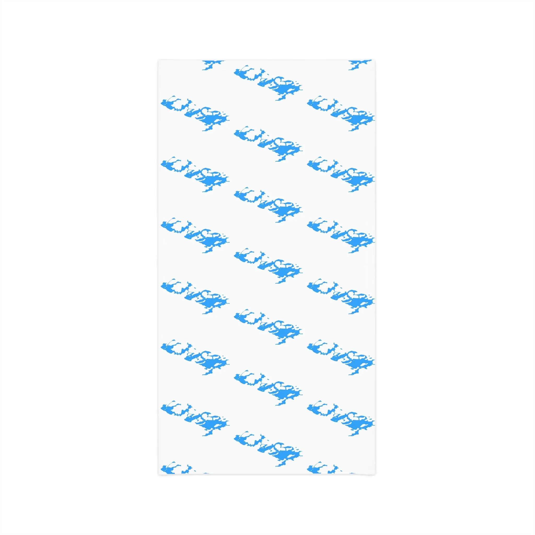 Summer Weather  - Lake Vermilion - MN - Pattern - Fishing / Boating Lightweight Neck Gaiter - White