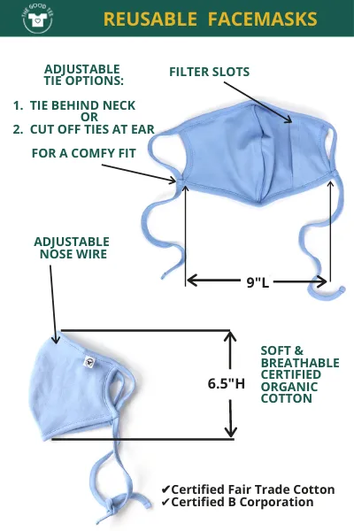 The Made Good Do Good  Reusable Single Face Mask for Adults