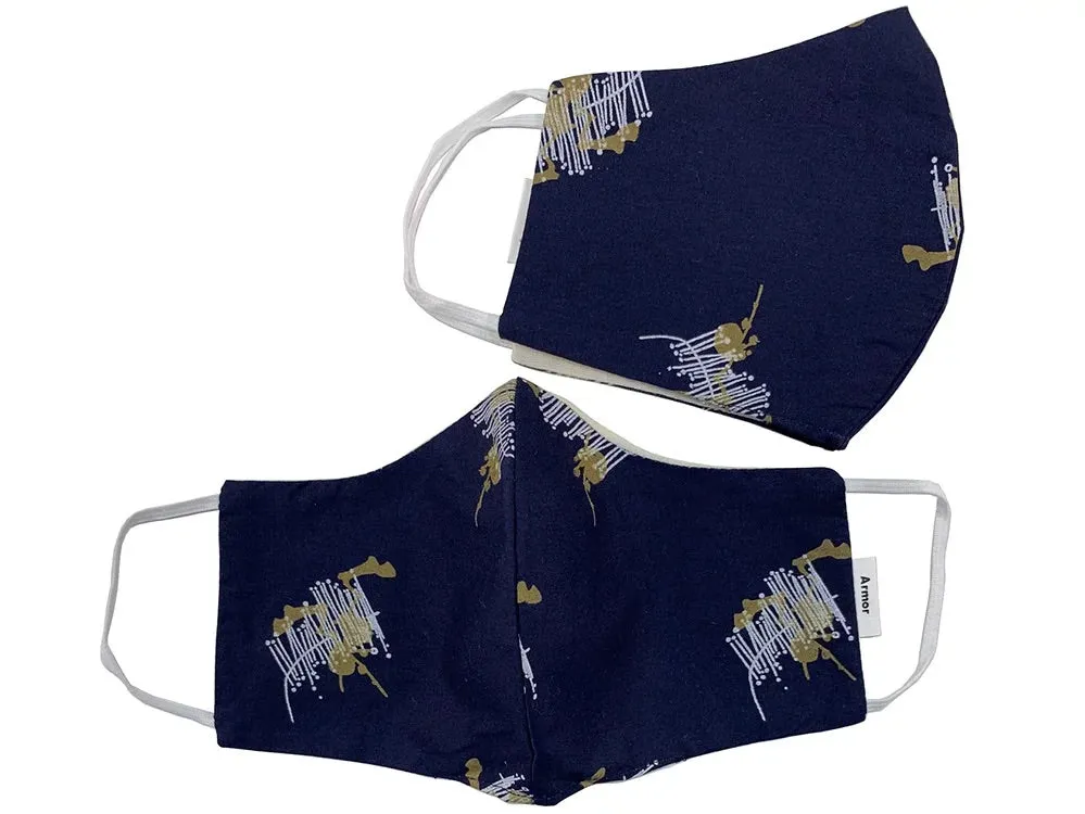 Unisex Cross Hatch Print Washable Face Masks