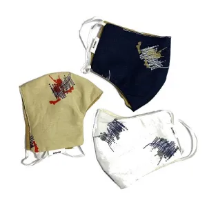 Unisex Cross Hatch Print Washable Face Masks