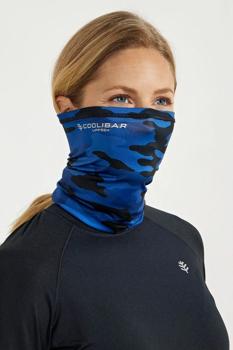 Unisex Virasana Performance Sun Gaiter  |  Dark Blue Modern Camo
