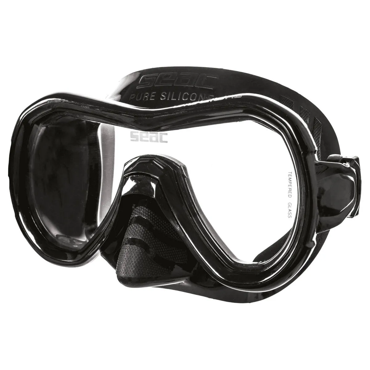 Used Seac Giglio MD Soft Silicon Mask - Black