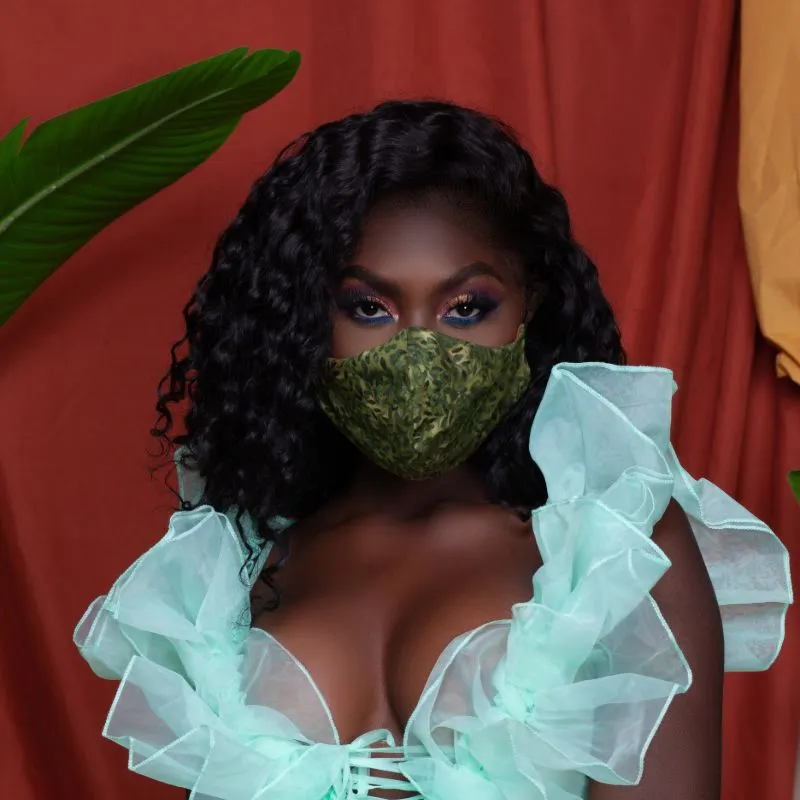 Water Color Leaf Mask